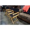 Image 2 : 3 FOLDING DIRECTORS CHAIRS
