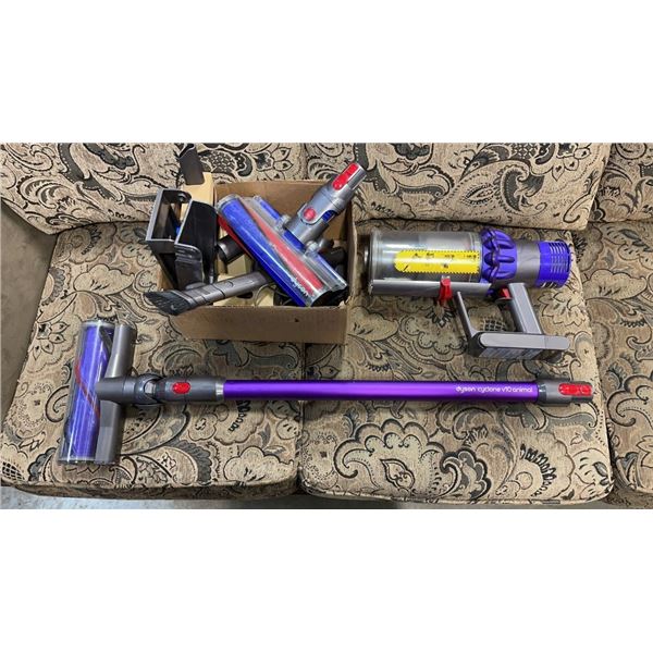 DYSON V10 ANIMAL VACUUM W/ NEW ACCESSORIES, CHARGER, AND HARD WOOD FLOOR ATTACHMENT - TESTED AND WOR