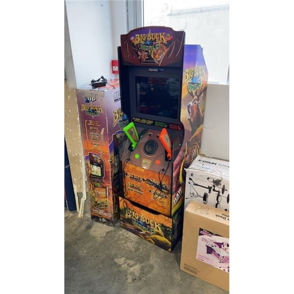 NEW BIG BUCK ARCADE 1 UP STAND UP AT HOME VIDEO GAME CABINET WORKING