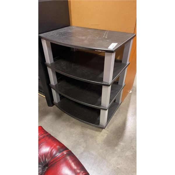 BLACK PLATEAU 4 TIER SHELVING UNIT