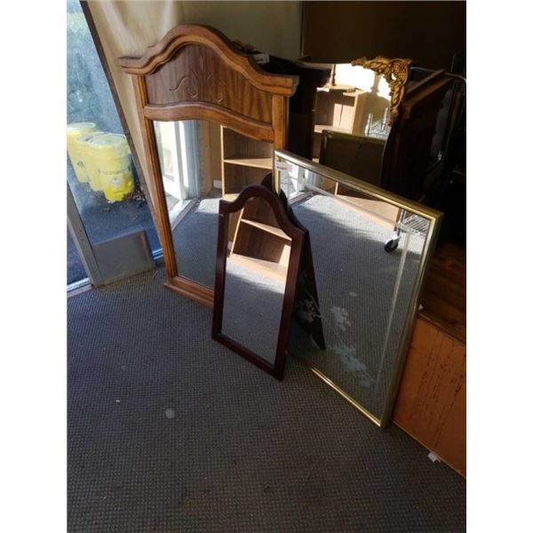 3 FRAMED MIRRORS