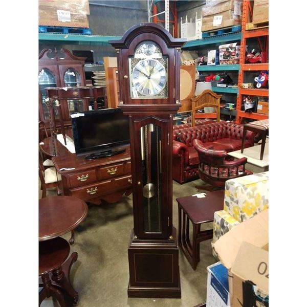 TEMPUS FUGIT GRANDFATHER CLOCK WITH WEIGHTS AND PENDULUM