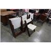 Image 2 : 6 WOOD FRAMED FOLDING CHAIRS