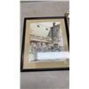 Image 2 : FRAMED JAPANESE PICTURE, AIRPLANE AND ETCHING