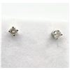 Image 1 : NEW 14KT. WHITE GOLD 3.3MM DIAMOND STUD EARRINGS, 0.30CTS OF DIAMOND, RETAIL $500.00