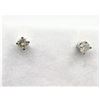 Image 2 : NEW 14KT. WHITE GOLD 3.3MM DIAMOND STUD EARRINGS, 0.30CTS OF DIAMOND, RETAIL $500.00