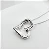 Image 2 : NEW STERLING SILVER HEART PENDANT WITH STERLING CHAIN, 40 DIAMONDS, 0.50CTS OF DIAMOND, W/A $1180.00