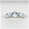 Image 1 : NEW STERLING SILVER 5.15MM X 3MM GENUINE BLUE TOPAZ RING, 0.51CTS, W/A $580.00