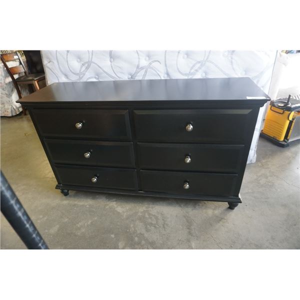 BLACK ASHLEY FURNITURE 6 DRAWER DRESSER WITH MIRROR