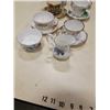 Image 2 : 6 CHINA CUPS AND SUACERS, AYSLEY, ROYAL WINTON, ROYAL ALBERT WITH CREAM AND SUGAR