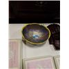 Image 2 : CARVED WOOD MASK, PAINTED CONCRETE BOWL AND 3 ZSTUDIO PRINTS