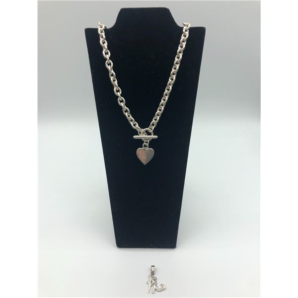 Sterling Silver Necklace & Necklace Charm
