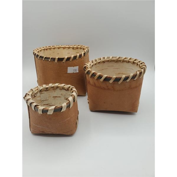 Aboriginal Birchbark Berry Baskets