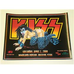 KISS Concert Poster Houston TX 2000
