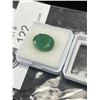 Image 2 : Big Natural Emerald 8.498ct 13.94 x 11.45 x 7.03mm Oval Cut Translucent  Brazil COO Minor Oiling