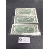 Image 2 : Lot of 3 1995 US $2 Bills V.Crisp Condition