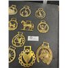 Image 2 : Lot of 15 Antique Horse Brasses, Various Designs