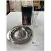 Image 1 : 17cm Crystal Vase with Silver Plated on Copper Serving Tray