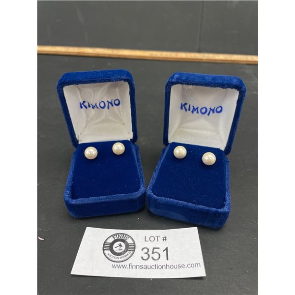 Two Pair of Brand New In Box Kimono Pearl Earrings