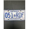 Image 2 : Pair of Ontario License Plates 1993 AND 1981 Yorkton Bicycle Plate