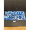 Image 1 : 2 Pair of BC License Plates  - Expo 86