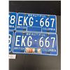 Image 3 : 2 Pair of BC License Plates  - Expo 86