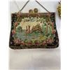 Image 2 : Lot of 2 Vintage Ladies Clutch Handbags. One is Tapestry and One is Beads/Sequins