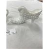 Image 3 : Vintage Milk Glass Lot  - Fenton Hobnail Cat Head Shoe and Small Westmoreland Cream and Sugar