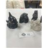 Image 2 : Great Lot of 5 Carved Stone Sculptures, Thorn Arts, Wolf Original Artistic Impression With Mt St Hel