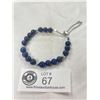 Image 1 : Signed Designer KA 1772 Sterling Silver Lapis Adjustable Lariat Bracelet . Allowing To Fit Most Wris