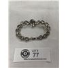 Image 2 : Sterling Silver - Marked and Tested Link Bracelet 7.5" Long, 18.4 Grams, Nice and Solid Piece