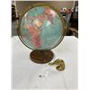 Image 1 : Vintage World Globe with Brass Duck Head Bottle Opener