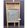 Image 1 : Vintage Antique Wooden and Glass Washboard "The Fraser Mountain" Manufactured by Western Broom and W