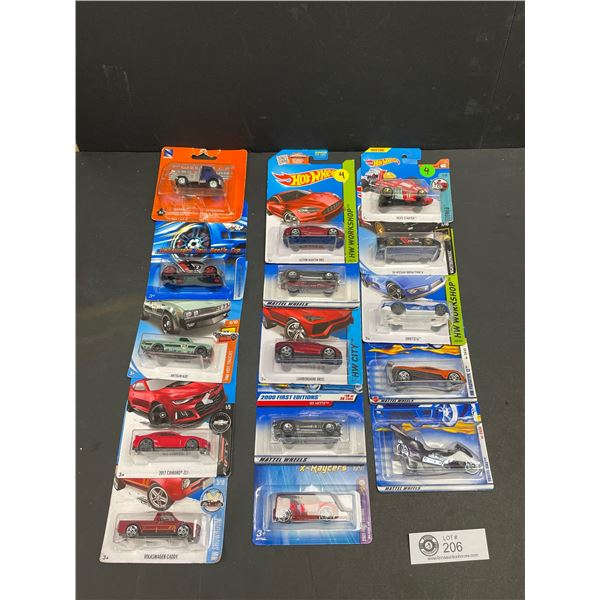 Lot of 15 New Hot Wheels Cars in Original Packaging