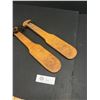 Image 3 : Vintage Hand Carved  First Nations Wood Paddle Décor 13"