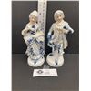 Image 1 : Vintage Unmarked Blue & White Victorian Figures