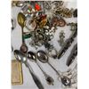 Image 6 : Collectible Lot of Old Jewellery, Spoons, Etc.