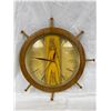 Image 2 : Ships Wheel Wall Clock Plus 2 Ceramic Figures