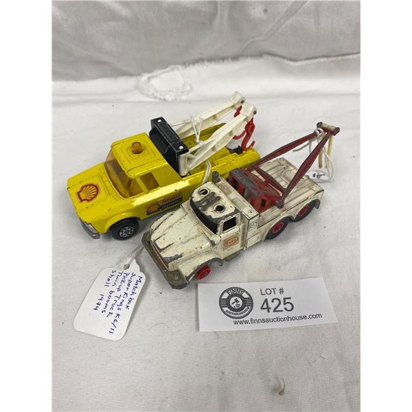 Lot of 2 Die Cast Cars - Lesney Heavy Metal Truck (Missing Tire) and Matchbox Superking K6/11 with T