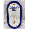 Image 2 : Labatts Lite Battery Operated Wall Clock 20 x 10" Small Chip Near Bottom