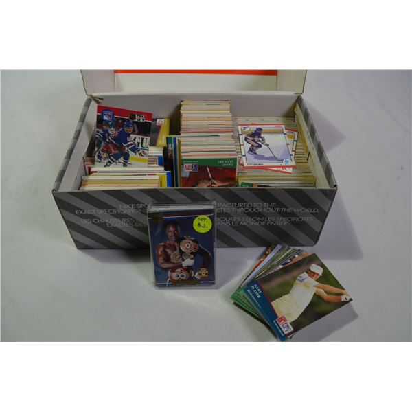 Box of Sports Cards