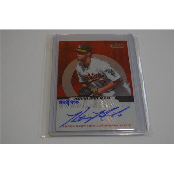 Kevin Melillo Signed Card