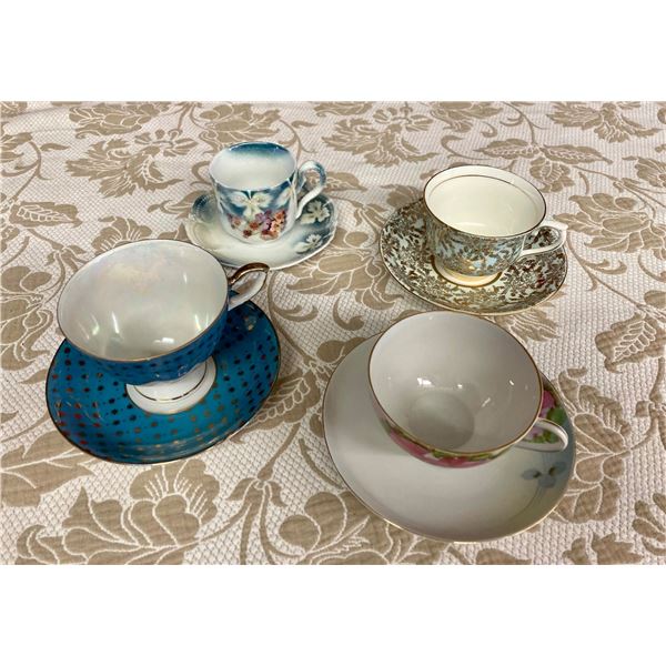 TEACUPS, LOT OF FOUR