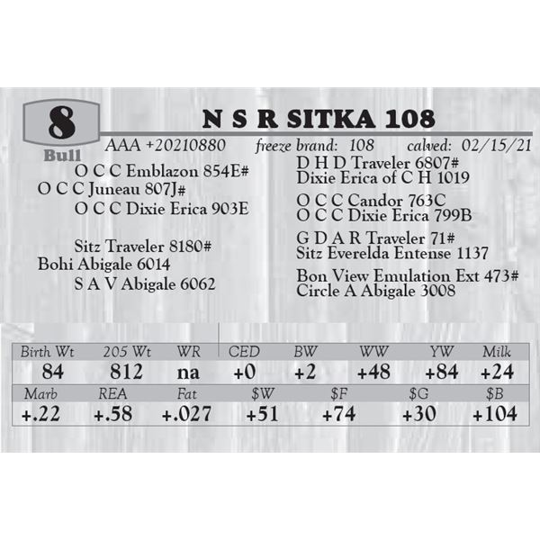 N S R SITKA 108