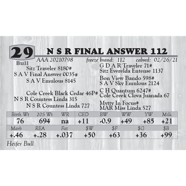 N S R FINAL ANSWER 112