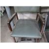 Image 8 : Qty 5 Misc Chairs: 2 Stackable, Wooden Back, Wooden Upholstered Arm Chair, etc