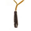 Image 2 : Hermes Yellow Brown Leather Whistle Necklace