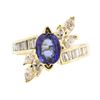 Image 2 : 2.34 ctw Blue Sapphire And Diamond Ring - 14KT Yellow Gold