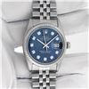 Image 3 : Rolex Mens Stainless Steel 36MM Blue Diamond Datejust Oyster Perpetual Wristwatc