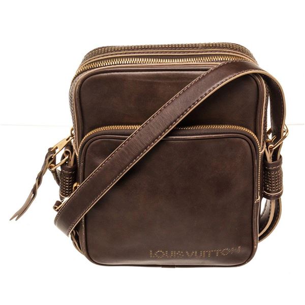 Louis Vuitton Brown Leather Trotteur MM Shoulder Bag
